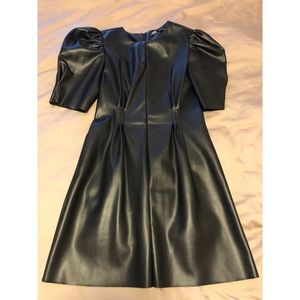 Faux Leather Dress